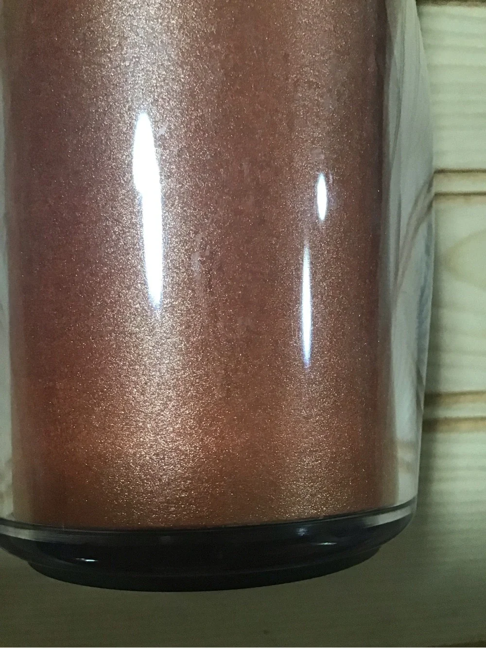 2008 Starbucks Metallic Copper Bronze Travel Tumbler with Black Lid NWT